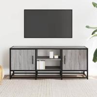 Tv-meubel 100x35x41 cm bewerkt hout metaal grijs sonoma eiken - thumbnail