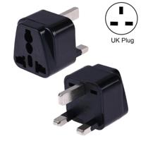 Draagbare universele socket naar UK Plug Power Adapter reislader (zwart) - thumbnail