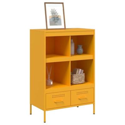 Hoge kast 68x39x101,5 cm koudgewalst staal mosterdgeel Hoge kast 68x39x101,5 cm koudgewalst staal mosterdgeel