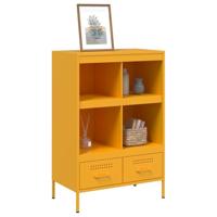 Hoge kast 68x39x101,5 cm koudgewalst staal mosterdgeel - thumbnail