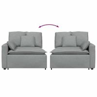 Modulaire bank Armleuning eindmodule met kussens 100 cm - thumbnail