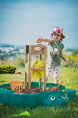 Classic World houten zandtrechter met molen