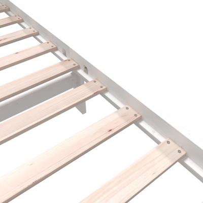 Bedframe massief grenenhout wit 90x190 cm