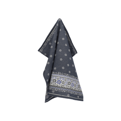 Bunzlau Castle Bunzlau Castle Belle Fleur theedoek 65x65 Dark Blue