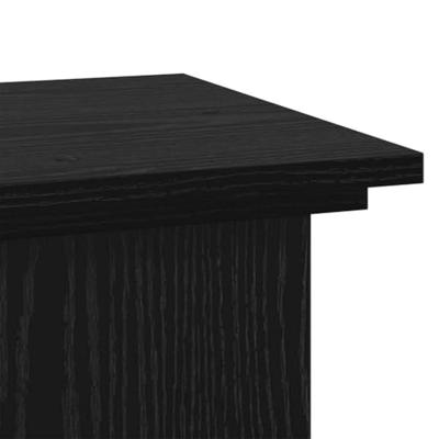VidaXL Plantenstandaard zwart eiken 33 x 33 x 60 cm bewerkt hout