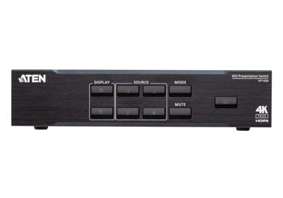 ATEN VP1420 HDMI-Matrix-switch 3D-weergave mogelijk, Met audiopoorten, Ultra HD-geschikt, Met ingebouwde converter, Rackmontage mogelijk Zwart ATEN VP1420 HDMI-Matrix-switch 3D-weergave mogelijk, Met audiopoorten, Ultra HD-geschikt, Met ingebouwde converter, Rackmontage mogelijk Zwart