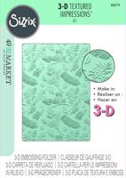 Sizzix • 3d textured impressions embossing folder a5 pines - thumbnail