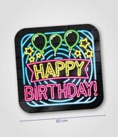 NEON Deurbord Happy Birthday - thumbnail