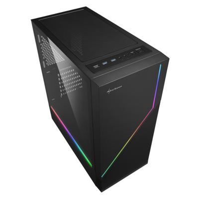 Sharkoon Sharkoon RGB FLOW - Tower - ATX - Seitenteil mit Fenster (gehärtetes Glas) Midi-tower PC-behuizing Zwart Sharkoon Sharkoon RGB FLOW - Tower - ATX - Seitenteil mit Fenster (gehärtetes Glas) Midi-tower PC-behuizing Zwart