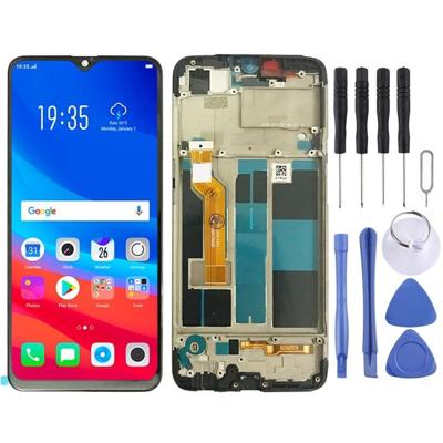LCD-scherm en digitizer volledige montage met frame voor OPPO A7X/F9 (zwart)