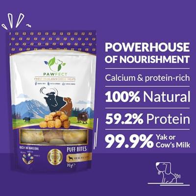 Pawfect chew yak kaas puff bites
