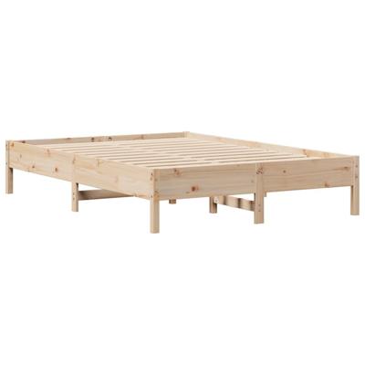Bed met boekenkast zonder matras massief grenenhout 160x200 cm - thumbnail