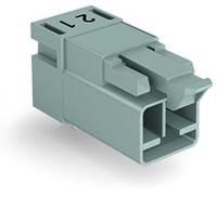 WAGO 890-852/011-000 Netstekker WINSTA MINI Stekker, inbouw horizontaal Totaal aantal polen: 2 16 A Grijs 100 stuk(s) - thumbnail