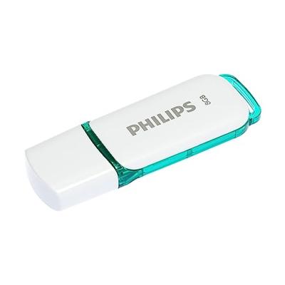 Philips FM08FD70B USB flash drive 8 GB USB Type-A 2.0 Turkoois, Wit Philips FM08FD70B USB flash drive 8 GB USB Type-A 2.0 Turkoois, Wit