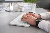 Toetsenbord Cherry JK-0800ES-0- Wit Grijs Qwerty Spaans - thumbnail