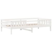 Bedframe zonder matras massief grenenhout wit 90x190 cm - thumbnail