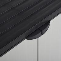 Tuinkast met 1 schap 68x40x85 cm grijs en zwart - thumbnail