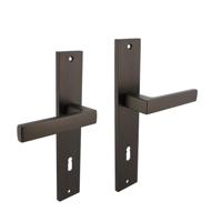 Deurkruk Hera op langschild 245x45mm sleutelgat 78mm antraciet-grijs - thumbnail