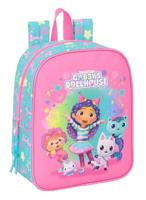 Schoolrugzak Gabby's Dollhouse Confetti Roze Turkoois 22 x 27 x 10 cm - thumbnail