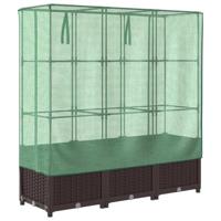 VidaXL Plantenbak verhoogd met kashoes 120x40x138 cm rattanlook - thumbnail