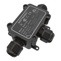 Lasdoos IP68 Waterdicht - 126x63x39mm - 3 ingangen - voor 2 en 3 aderige kabels (4-11mm) - thumbnail