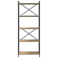 Boekenkast artisanaal eikenkleurig 60 x 30 x 153 cm - thumbnail