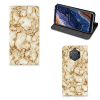 Nokia 9 PureView Standcase Marmer Goud - thumbnail