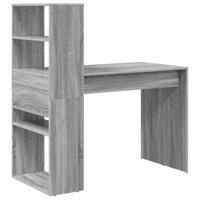 Bureau met plank Grijs sonoma 113 x 54 x 120 cm Bewerkt hout - thumbnail