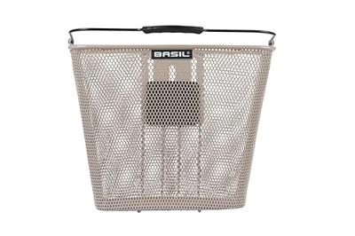 Fietsmand Basil Bilbao KF bevestiging 26 x 22 x 27 cm - nude metallic Fietsmand Basil Bilbao KF bevestiging 26 x 22 x 27 cm - nude metallic
