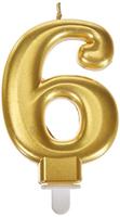 Amscan 9901778 verjaardagskaarsje & taartsterretje Goud 1 stuk(s) - thumbnail
