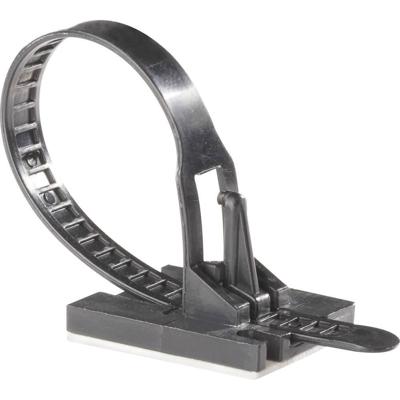 Richco TOBS-18-01A-RT TOBS-18-01-A-RT Kabelbinder 117 mm 7.10 mm Zwart Met kleefsokkel 1 stuk(s)