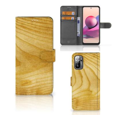Xiaomi Redmi Note 10/10T 5G | Poco M3 Pro | Book Style Case | Licht Hout
