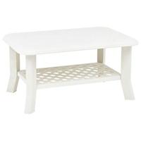 Salontafel 90x60x46 cm kunststof wit - thumbnail