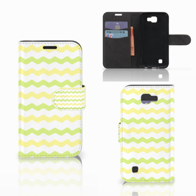 LG K4 Telefoon Hoesje Waves Yellow LG K4 Telefoon Hoesje Waves Yellow