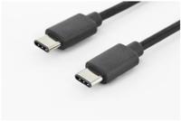 Digitus AK-300138-010-S USB-kabel USB 2.0 USB-C stekker, USB-C stekker 1.00 m Zwart - thumbnail