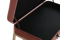 Kruk DKD Home Decor Roze Gouden Metaal Fluweel (80 x 40 x 47 cm) - thumbnail