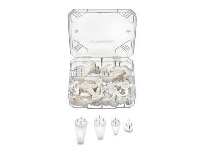 PARKSIDE L-haak en deuvelset, schroefhaak en deuvelset of haakset (Kunststofhakenset)