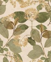 Decoprint Herbarium Behang met bladeren en bloemen - HE27230 - thumbnail