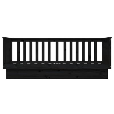 Slaapbank 75x190 cm massief grenenhout zwart Slaapbank 75x190 cm massief grenenhout zwart