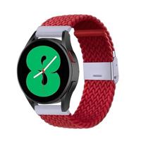By Qubix - Compatible met Garmin Venu/Sq / Sq2 / 2 plus - Braided nylon bandje - Rood - Compatible Garmin bandje - Bandbreedte: 20mm - thumbnail