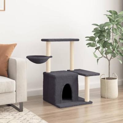 VidaXL Kattenmeubel met sisal krabpalen 83 cm donkergrijs - thumbnail