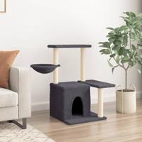 Kattenmeubel met sisal krabpalen 83 cm donkergrijs - thumbnail