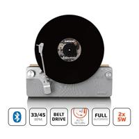 Volautomatische verticale platenspeler met ingebouwde luidsprekers en Bluetooth® Silver - thumbnail