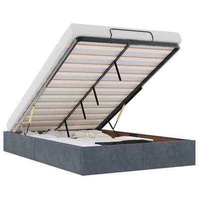 Bedframe zonder matras 120x200 cm fluweel donkergrijs