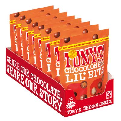 Tony&apos;s Chocolonely - Lil'Bits Melk karamel zeezout & cookie mix - 8x 120g