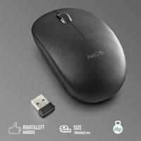 Wireless muis NGS SILENT MOUSE Zwart 1000 dpi (1 Stuks) - thumbnail