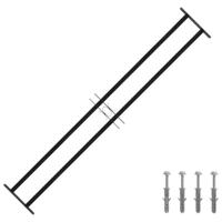 Raam Rooster Zwart 176 x 30 cm Gepoedercoat staal - thumbnail