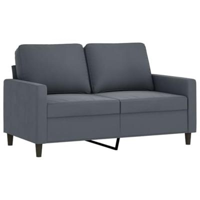 Tweezitsbank 120 cm fluweel donkergrijs
