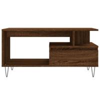 Salontafel 90x49x45 cm bewerkt hout bruineiken - thumbnail