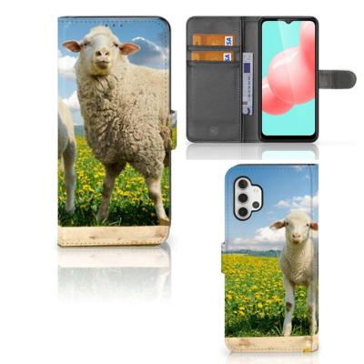 Samsung Galaxy A32 5G | Telefoonhoesje | Met pasjeshouder | Schaap en Lammetje
